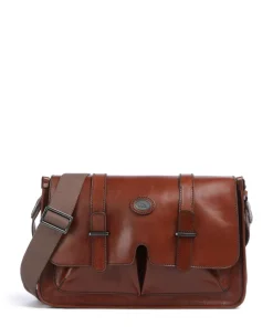 Isaia Kuriertasche fein genarbtes Rindsleder braun