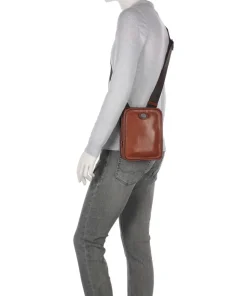 Isaia Umhängetasche Leder braun