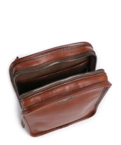 Isaia Umhängetasche Leder braun