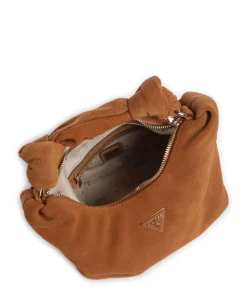 Isotta Handtasche aufgerautes Leder cognac