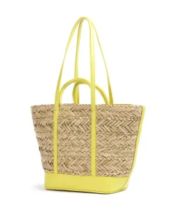 Ivees Shopper Bast, Lederimitat gelb