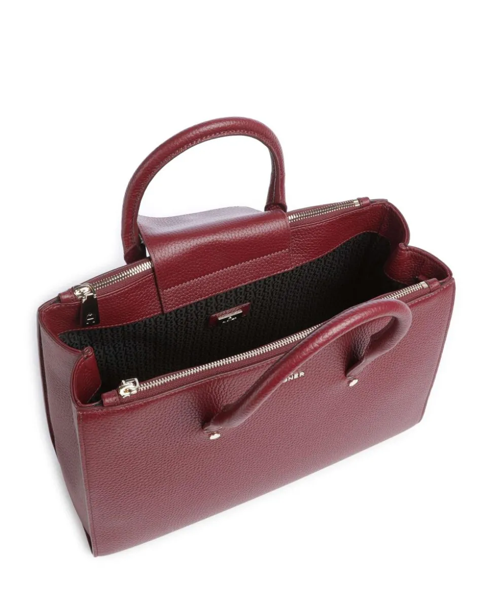 Ivy L Handtasche genarbtes Rindsleder dunkelrot