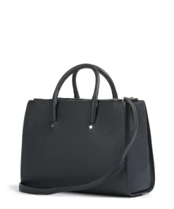 Ivy L Handtasche genarbtes Rindsleder dunkelblau