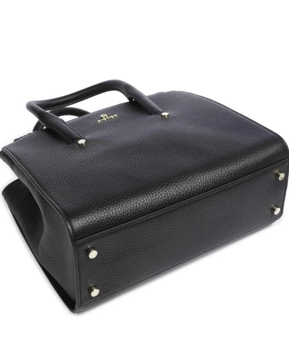 Ivy M Handtasche genarbtes Rindsleder schwarz