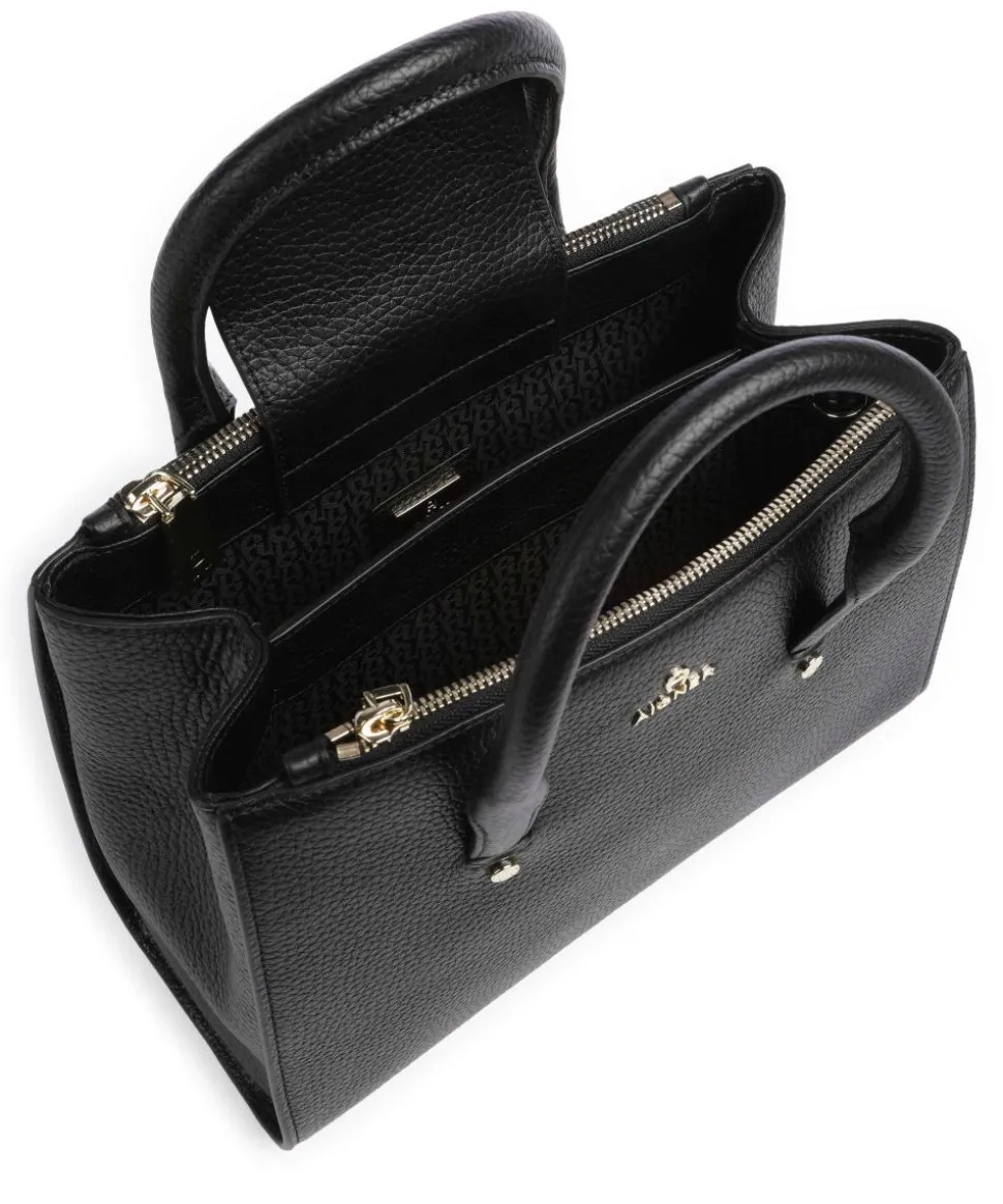 Ivy M Handtasche genarbtes Rindsleder schwarz