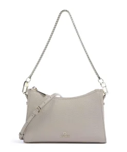 Ivy S Schultertasche genarbtes Rindsleder beige