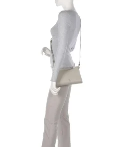 Ivy S Schultertasche genarbtes Rindsleder beige