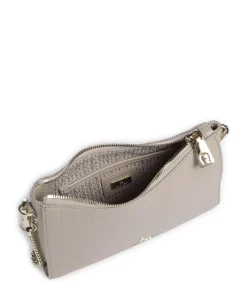 Ivy S Schultertasche genarbtes Rindsleder beige