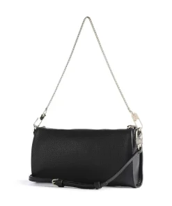 Ivy S Schultertasche genarbtes Rindsleder schwarz