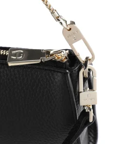 Ivy S Schultertasche genarbtes Rindsleder schwarz