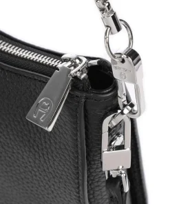 Ivy S Schultertasche genarbtes Rindsleder schwarz