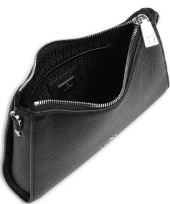 Ivy S Schultertasche genarbtes Rindsleder schwarz