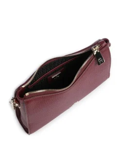 Ivy S Schultertasche genarbtes Rindsleder dunkelrot