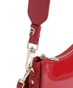 Ivy S Schultertasche Lackleder rot