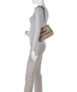 Izzy Schultertasche Lederimitat braun