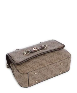 Izzy Schultertasche Lederimitat braun