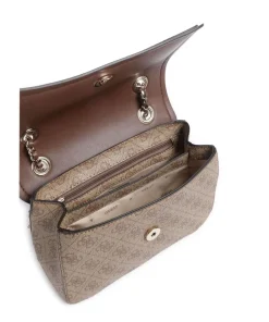 Izzy Schultertasche Lederimitat braun