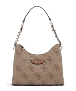 Izzy Schultertasche Lederimitat braun