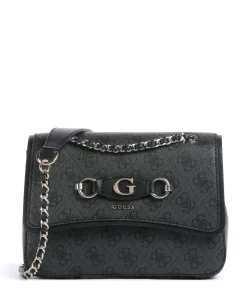 Izzy Schultertasche Lederimitat anthrazit