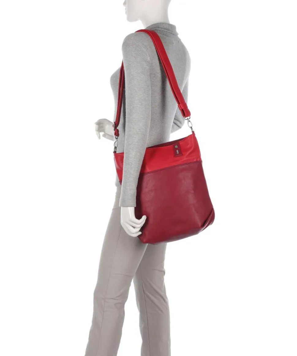 Jana J12 Beuteltasche Lederimitat rot