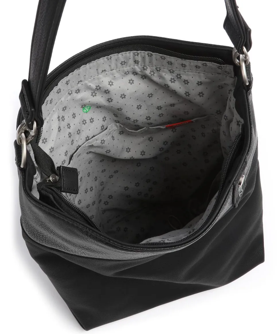 Jana J12 Beuteltasche Lederimitat schwarz