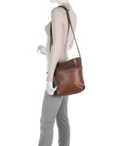 Jana J10 Schultertasche Lederimitat cognac