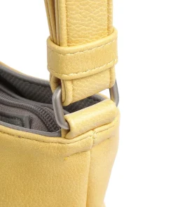 Jana J10 Schultertasche Lederimitat grau/gelb