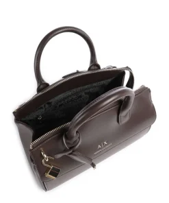 Jane M Handtasche Lederimitat dunkelbraun