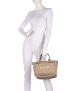 Jeans Calduccio Yvette Handtasche Lederimitat, Polyester, Textil beige