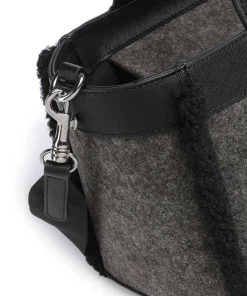 Jeans Calduccio Yvette Handtasche Lederimitat, Polyester, Textil schwarz