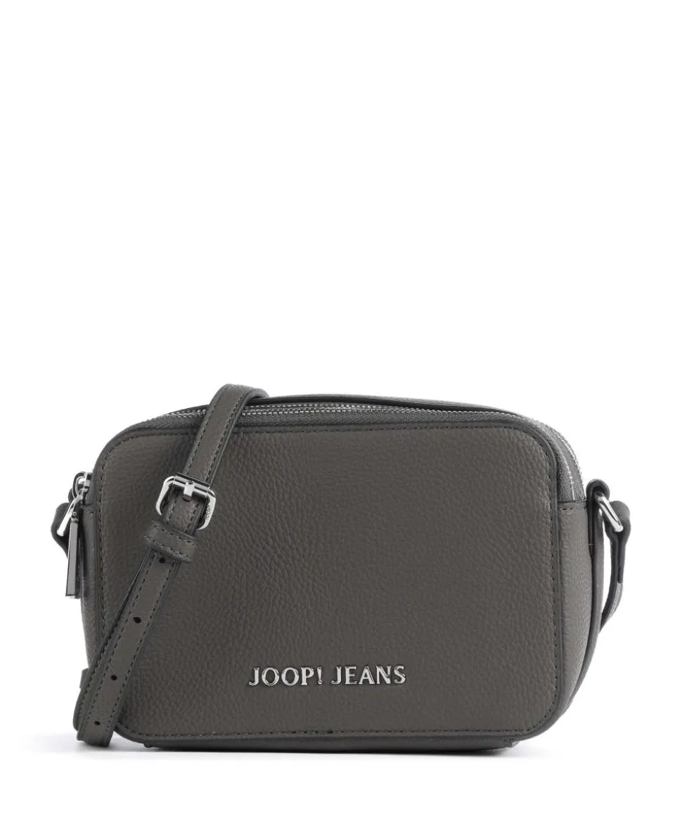 Jeans Diurno Susan Umhängetasche genarbtes Leder dunkelgrau