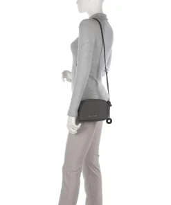 Jeans Diurno Susan Umhängetasche genarbtes Leder dunkelgrau