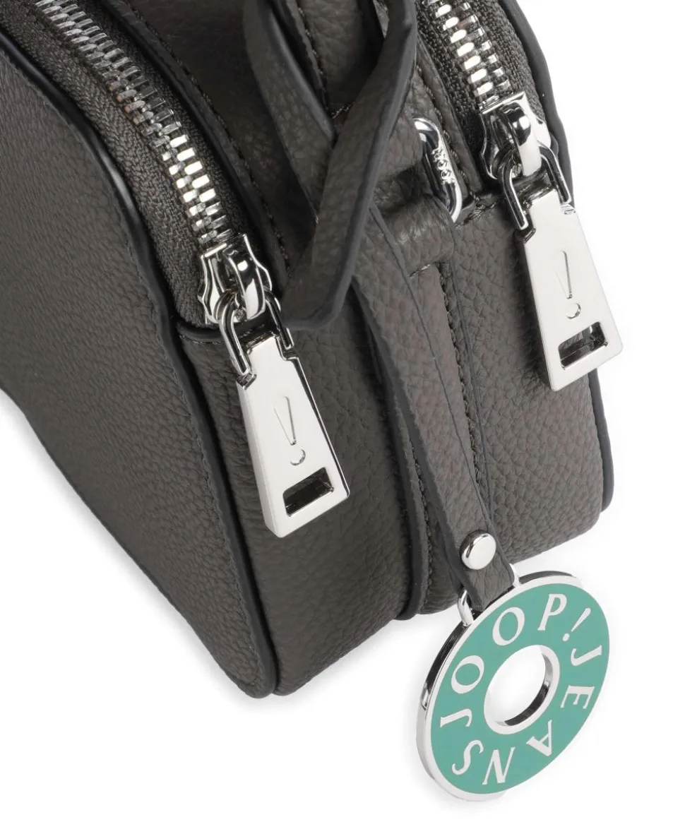 Jeans Diurno Susan Umhängetasche genarbtes Leder dunkelgrau