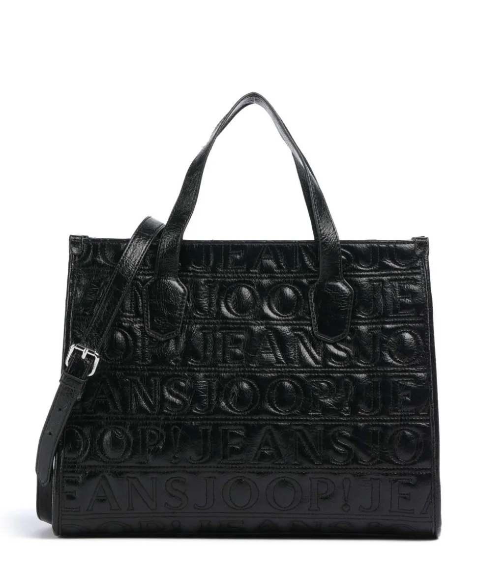 Jeans Iniziale Spiega Aurelia Handtasche Lederimitat schwarz