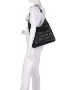 Jeans Iniziale Spiega Lucille Beuteltasche Lederimitat schwarz