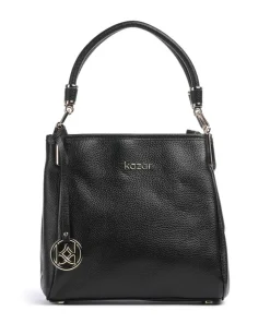 Jenny M Handtasche genarbtes Leder schwarz