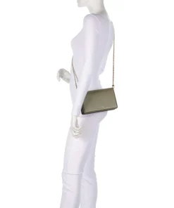 Jet Set Medium Umhängetasche genarbtes Rindsleder olivgrün