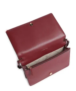 Jet Set Medium Umhängetasche genarbtes Rindsleder wein