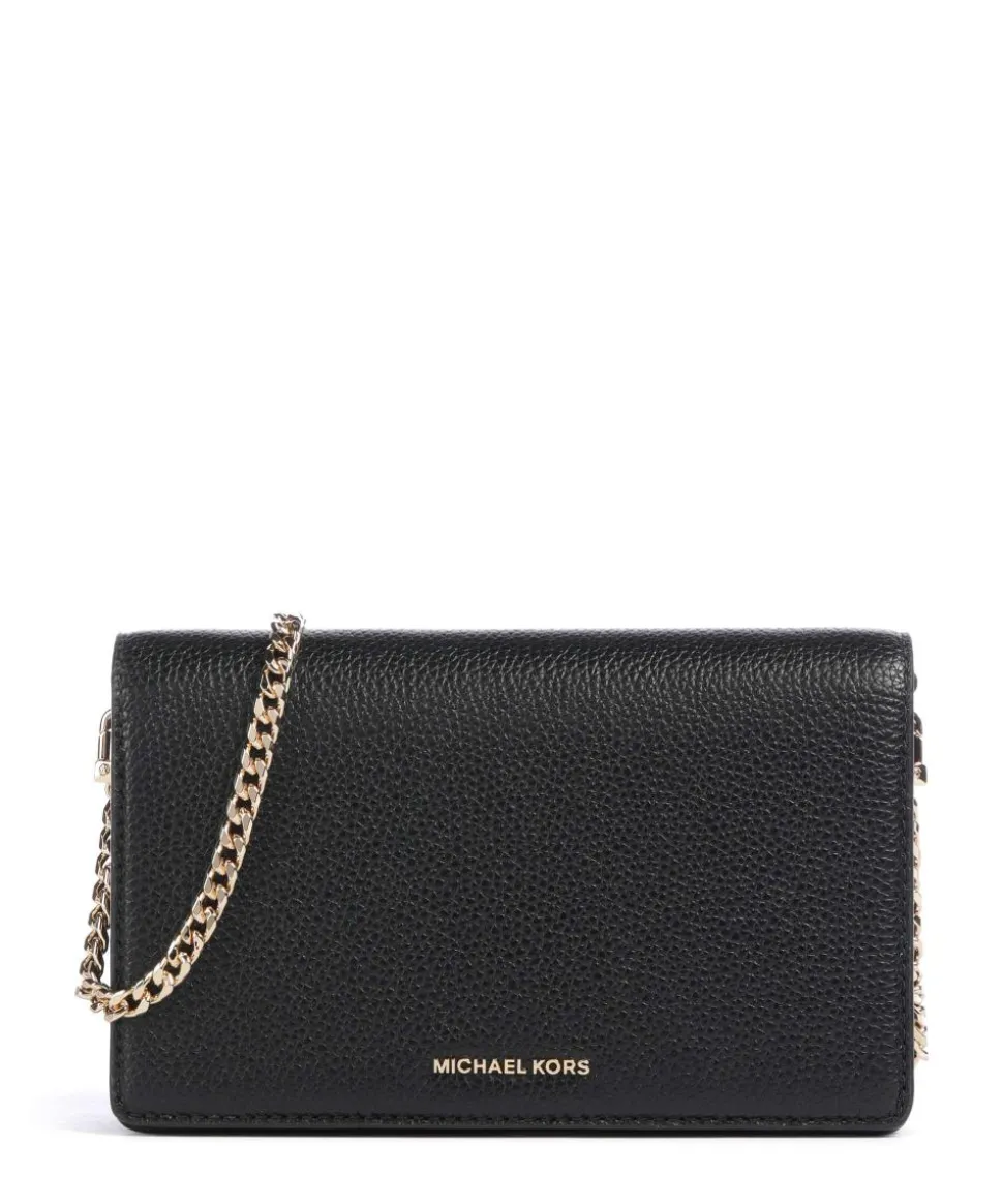 Jet Set Medium Umhängetasche genarbtes Rindsleder schwarz