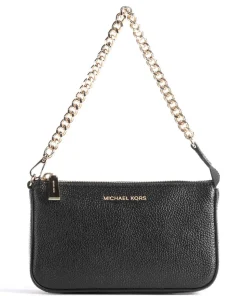 Jet Set Schultertasche genarbtes Rindsleder schwarz