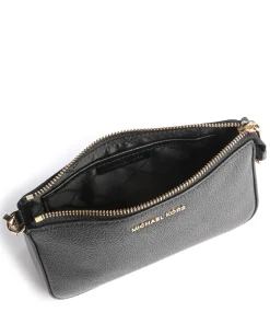 Jet Set Schultertasche genarbtes Rindsleder schwarz