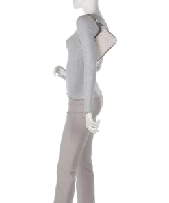 Jet Set Schultertasche Lederimitat beige