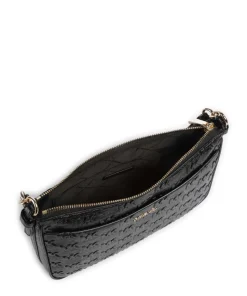 Jet Set Schultertasche Lederimitat schwarz