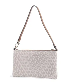 Jet Set Schultertasche Lederimitat elfenbein/braun