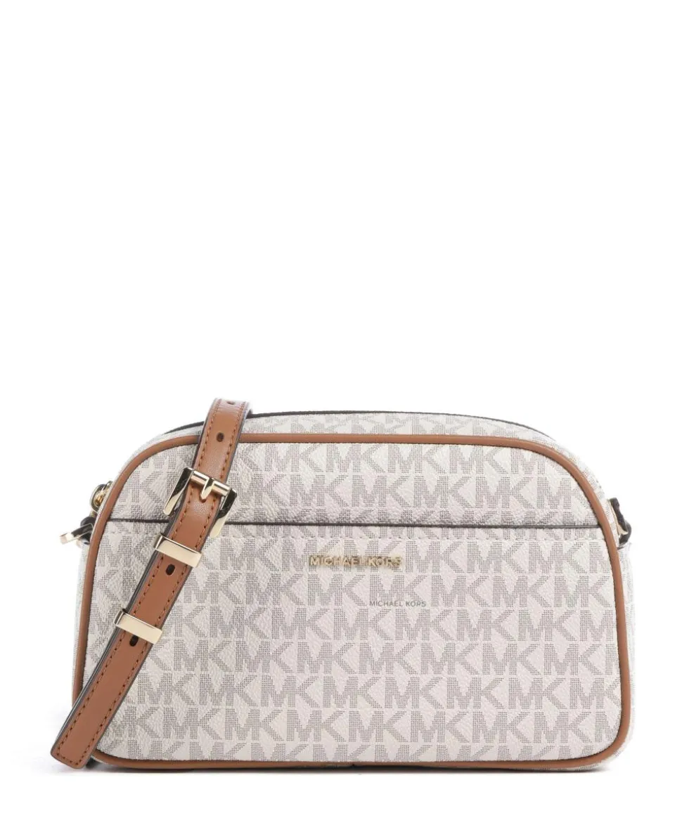 Jet Set Small Umhängetasche Lederimitat creme