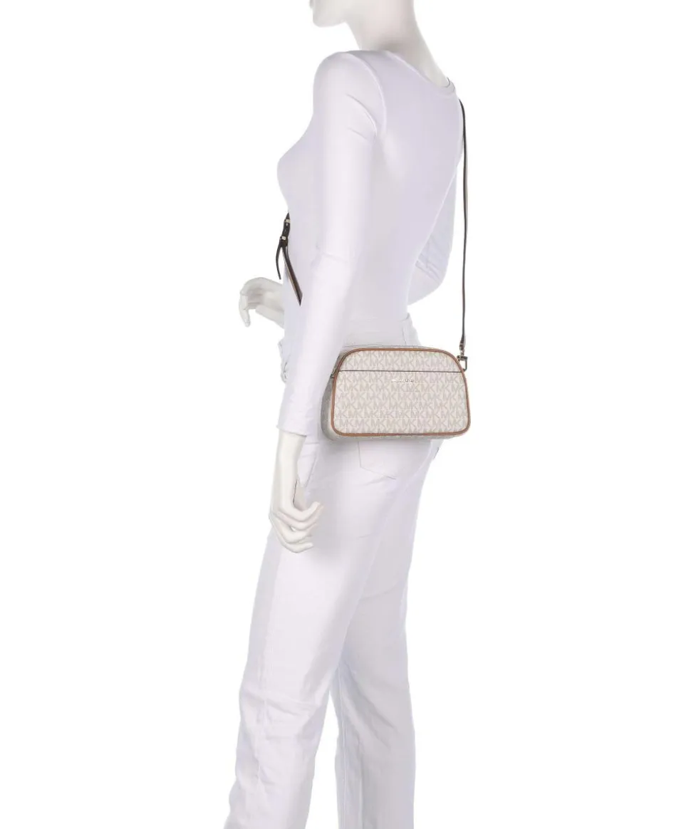 Jet Set Small Umhängetasche Lederimitat creme