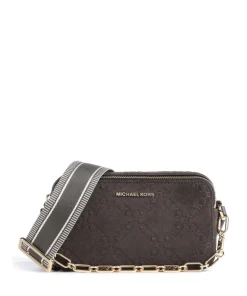 Jet Set Umhängetasche aufgerautes Rindsleder dunkelbraun