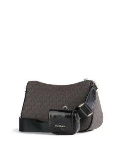 Jet Set Umhängetasche Canvas dunkelbraun