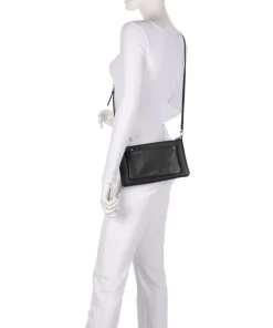 Jet Set Umhängetasche genarbtes Rindsleder schwarz