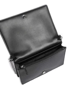 Jet Set Umhängetasche genarbtes Leder schwarz